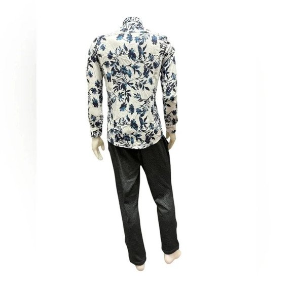 Guide London NWT Button Up Floral Blue/White Size Small - Picture 4 of 11